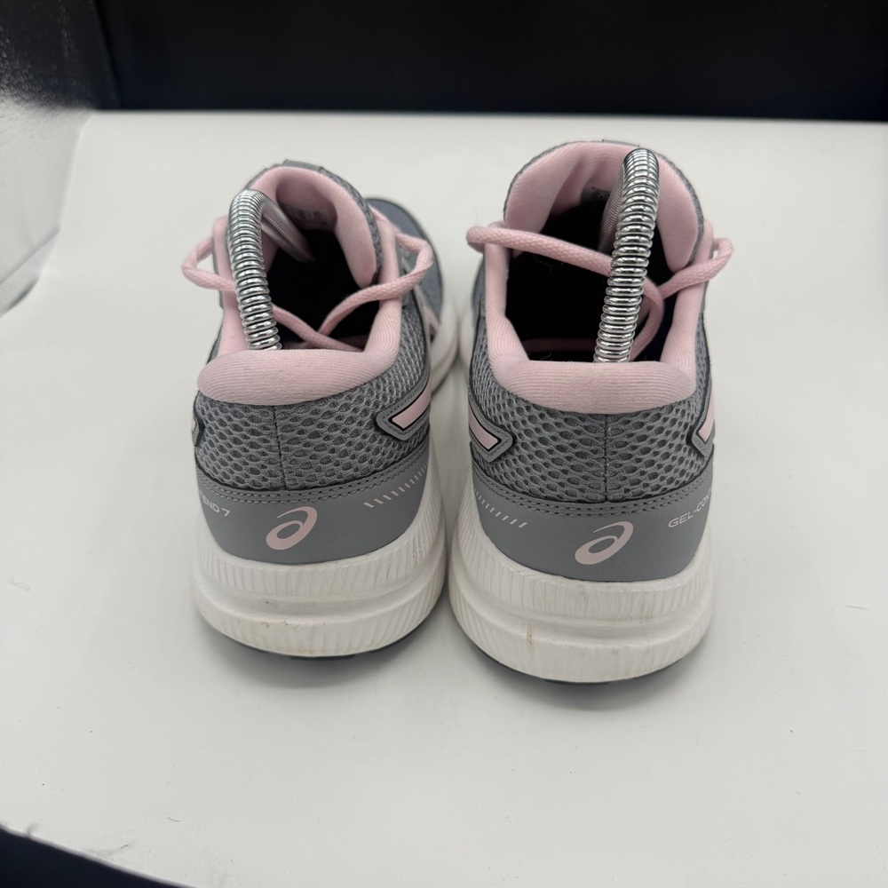 ASICS Gray Pink Gel Contend 7 Lace Up Running Sneakers - Picture 3 of 9